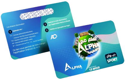 Abonnement ALPHA + DIWAN + ATTAALIMIYA + SHAHID + Jsc + Tf1