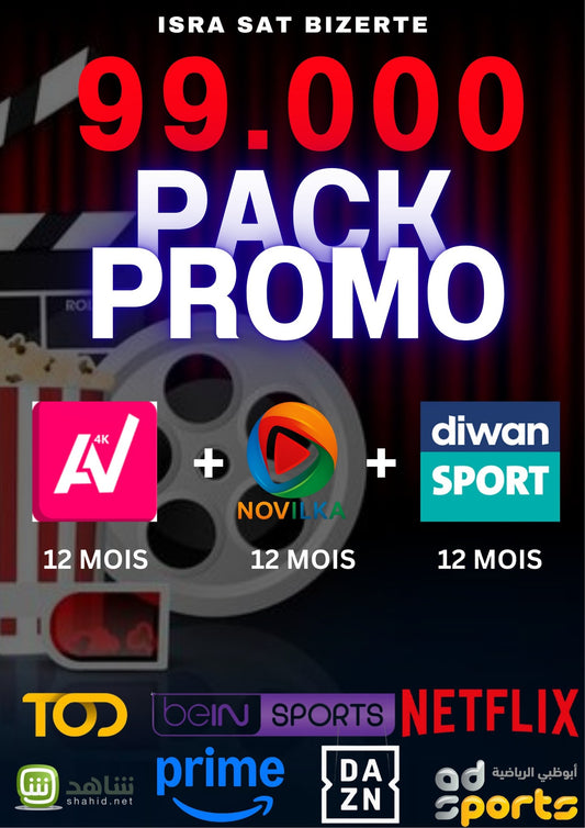 Abonnement Avatar pro + Novilka + Diwen sport 12 mois